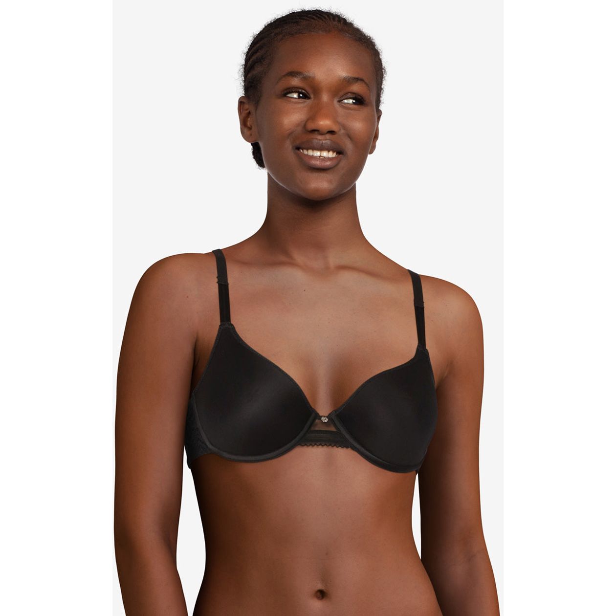 MEMORY FOAM THAT MOULDS TO SHAPE OF BUST, IN BLACK OR NUDE, ADJUSTABLE STRAPS