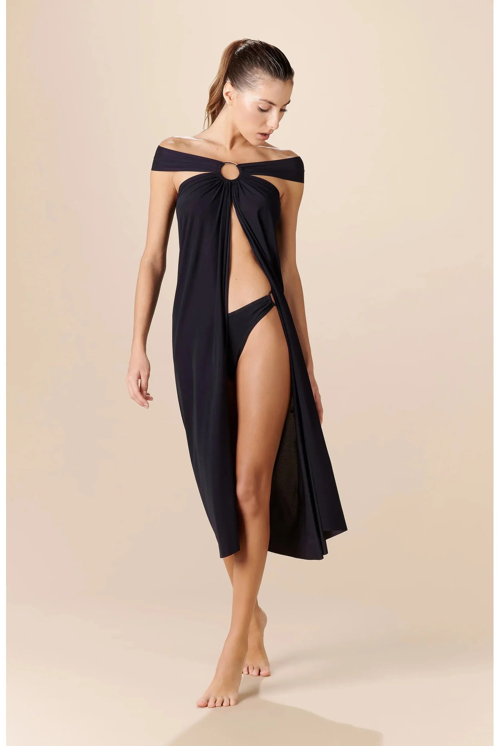 pareo skirt can be worn as off the shoulder dress