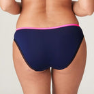 solid navy with pink detail along the top