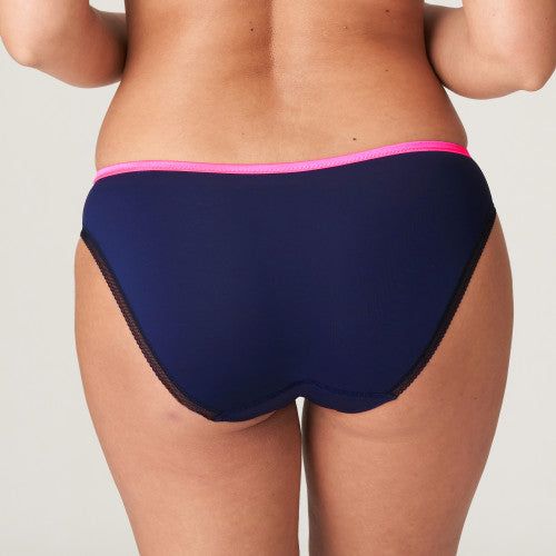 solid navy with pink detail along the top